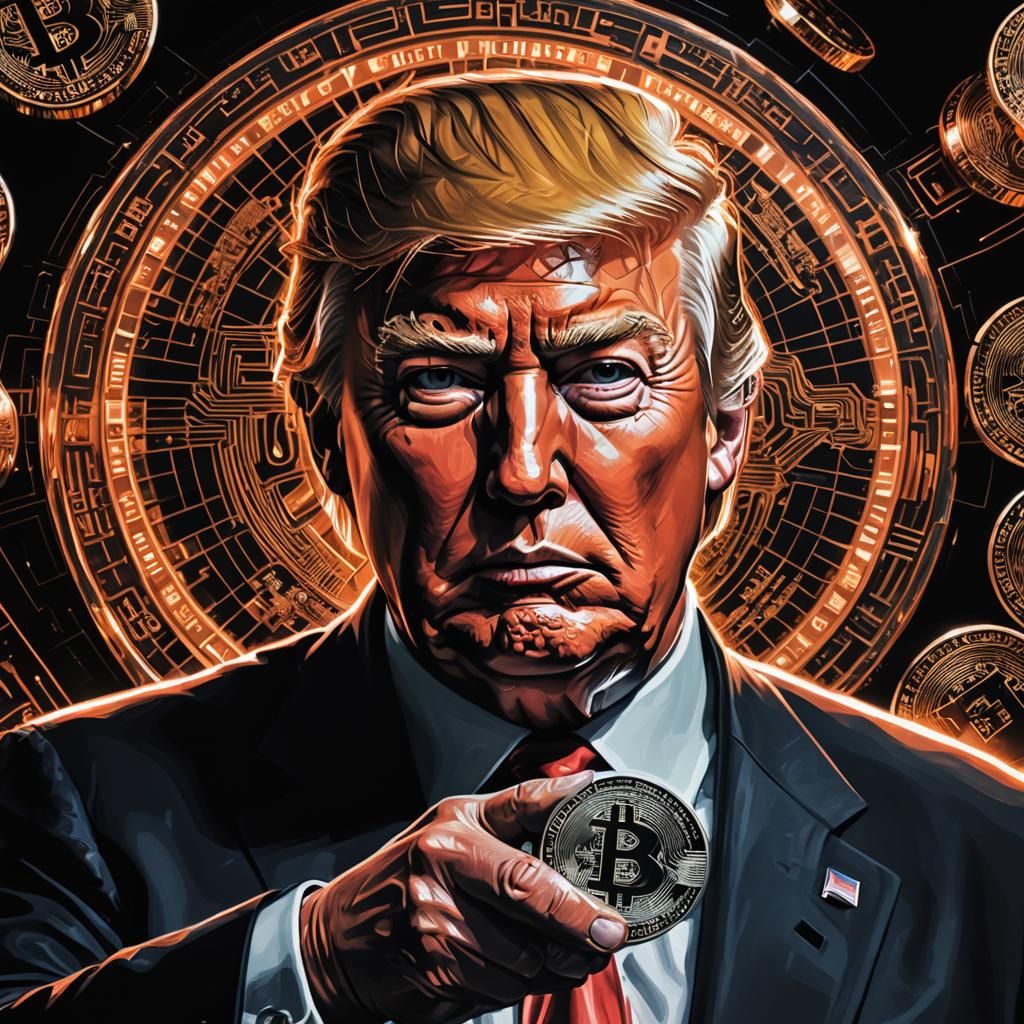 Surreal Crypto Overlord: Trump as Digital Art