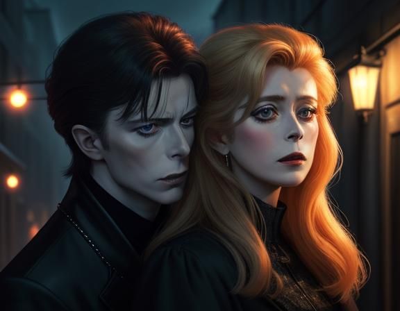 Catherine Deneuve and David Bowie as Vampire Couple