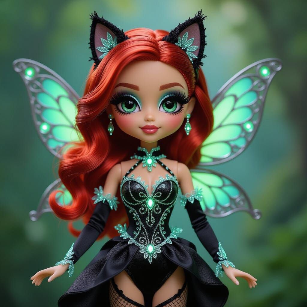 Bratz Style Doll as Cat Fairy Halloween Party
