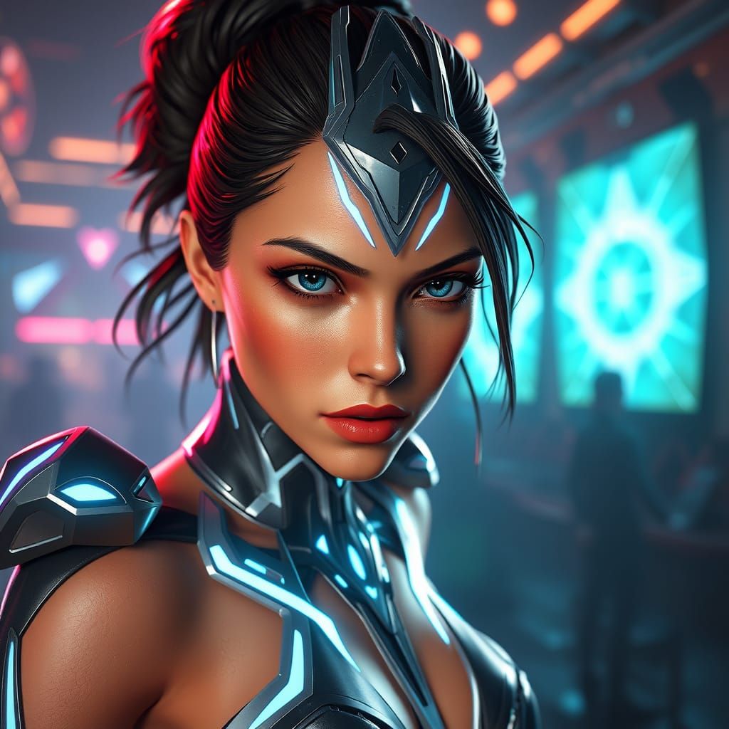 Aeon Flux in 3D Game Cinematic Style