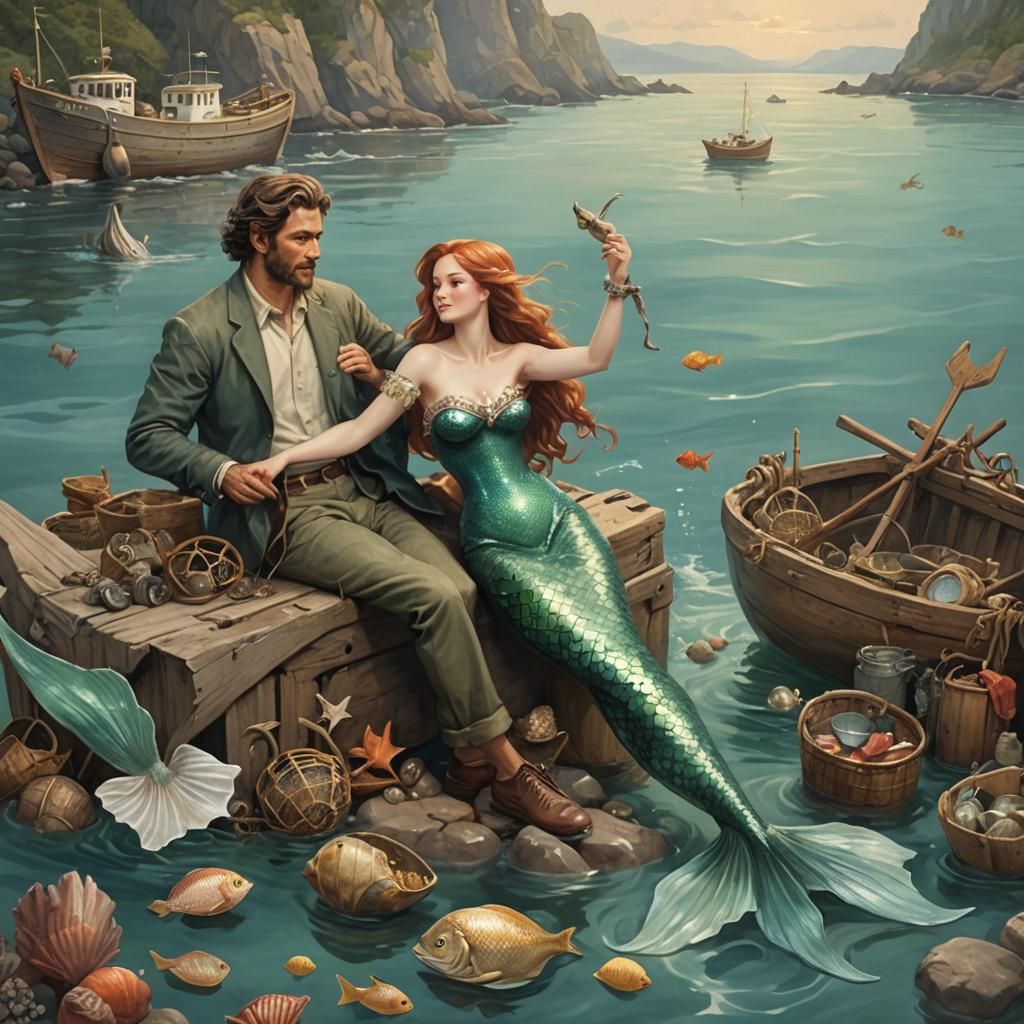 Fisherman Catches a Mermaid and Falls in Love