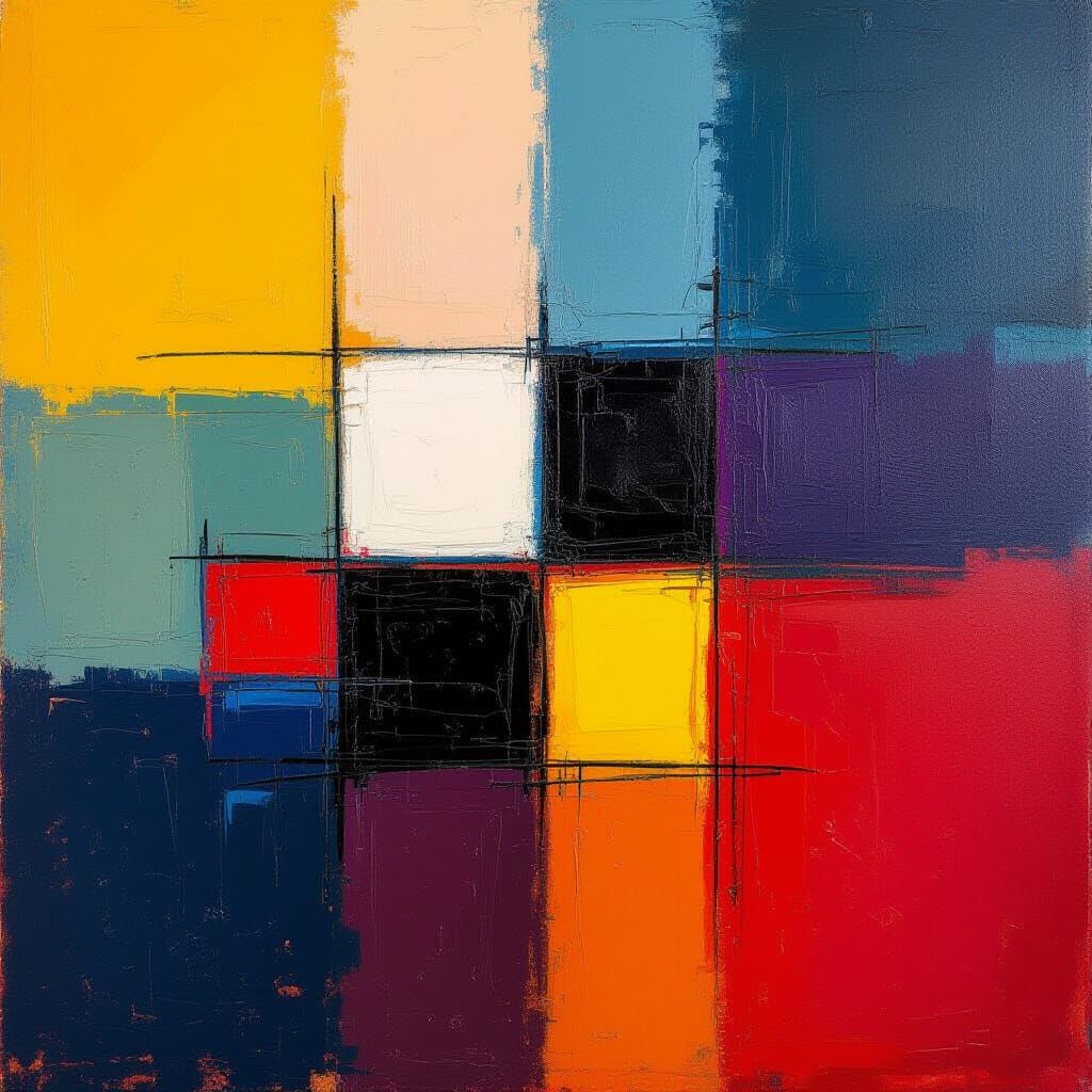 Abstract Composition in Harmonic Colors