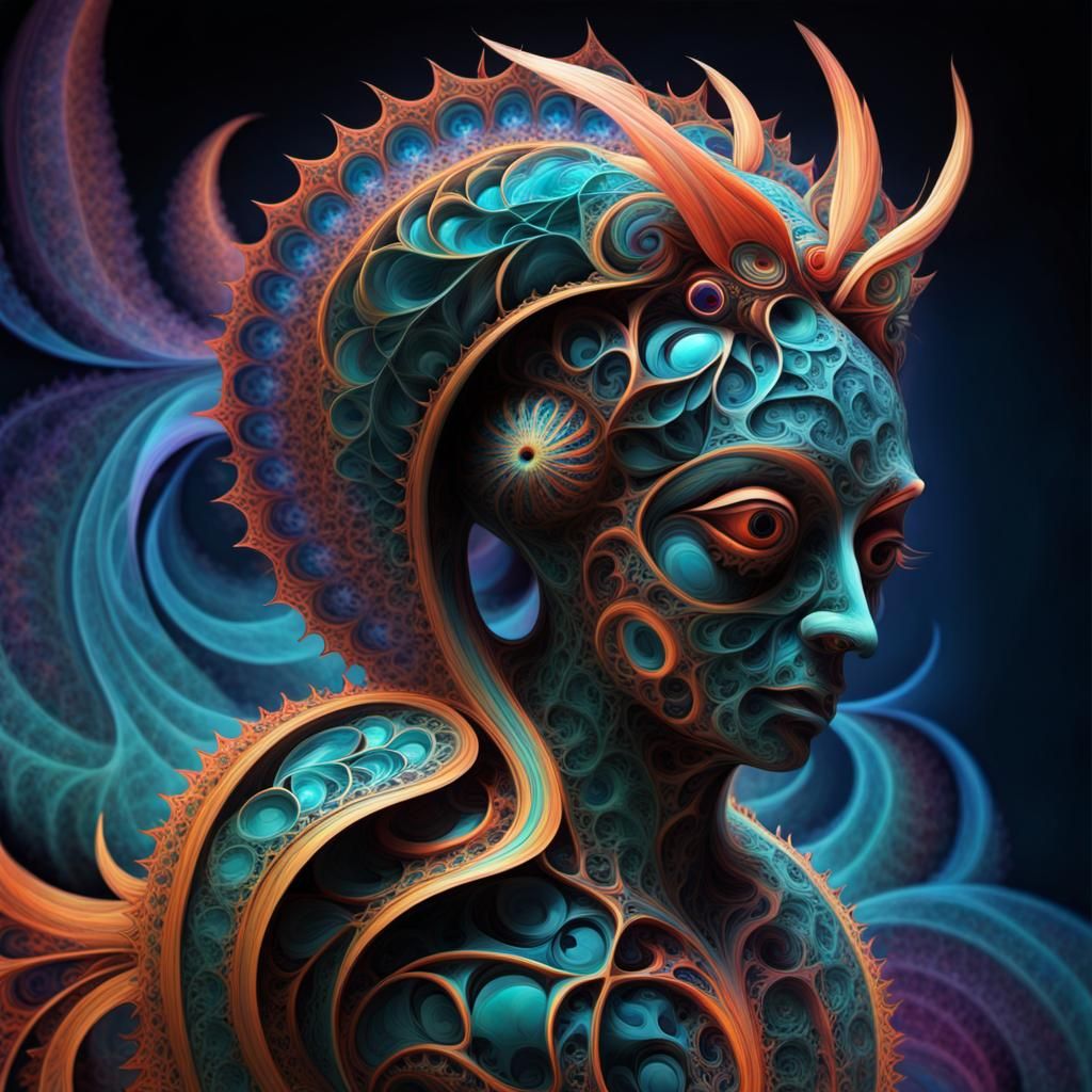 Psychedelic Fractal Geometry with Angel Number