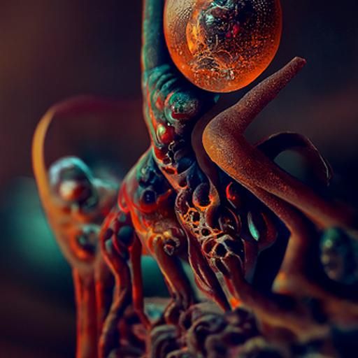 Sacred Alien Geometry in Hyperrealistic Polaroid