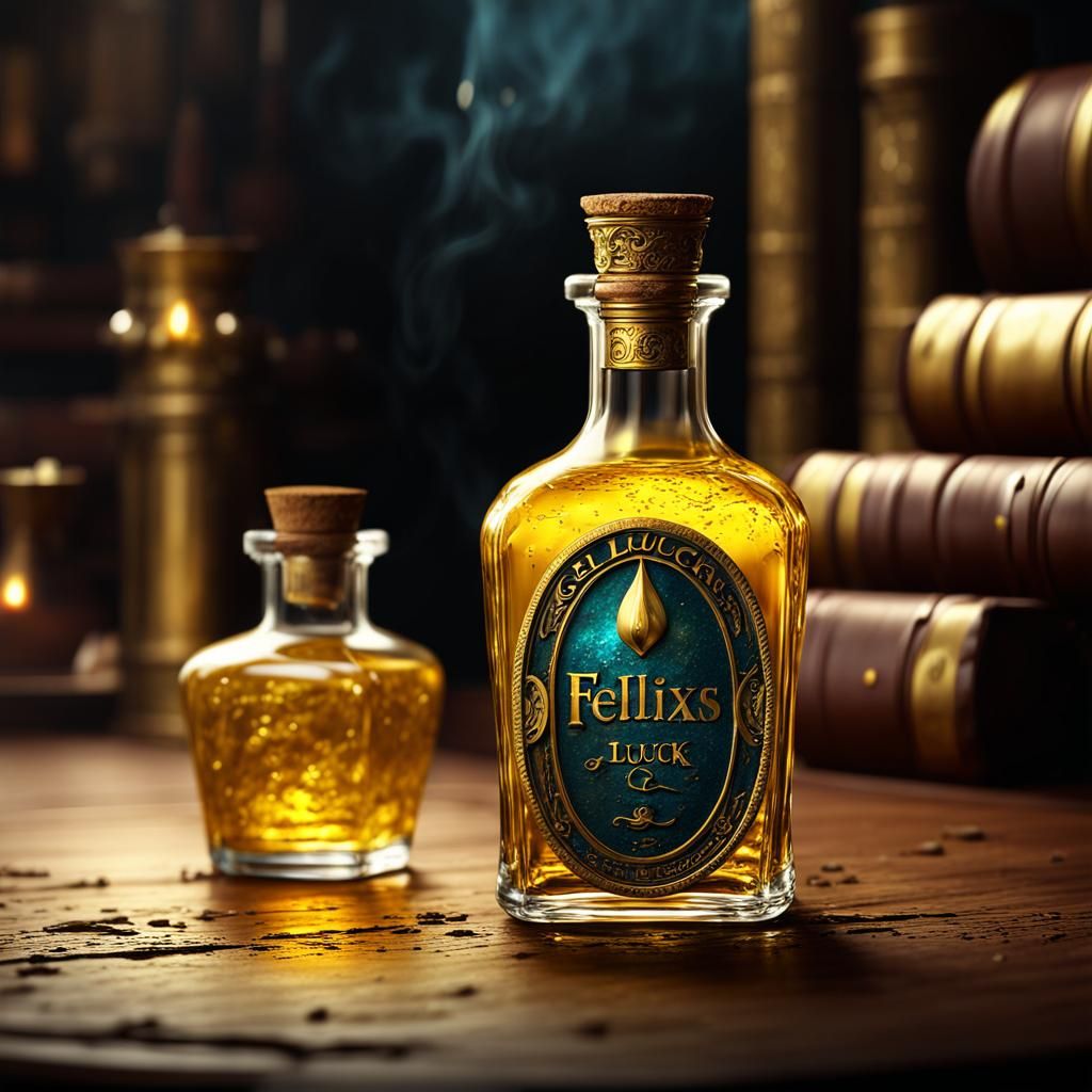 Felix Felicis: Liquid Luck Potion in Gold Bottle