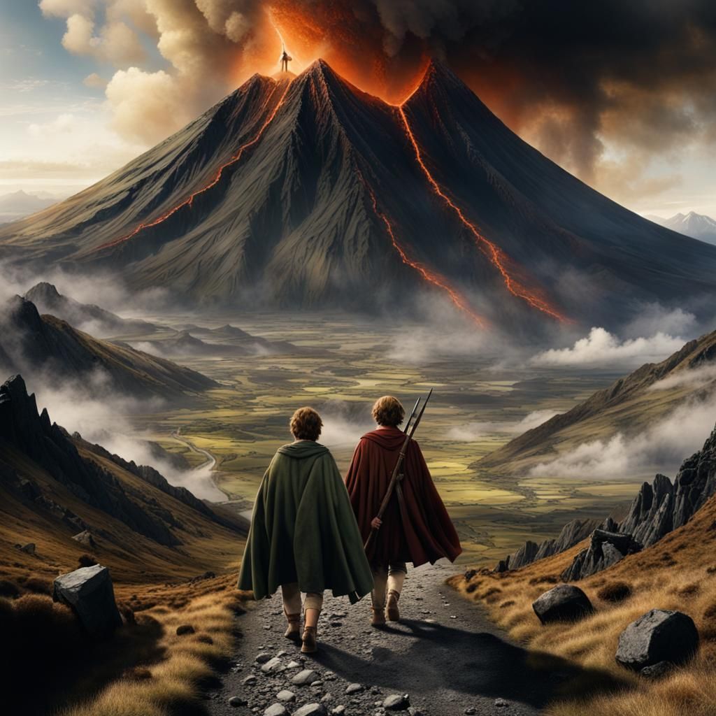 Frodo and Sam's Journey to Mount Doom
