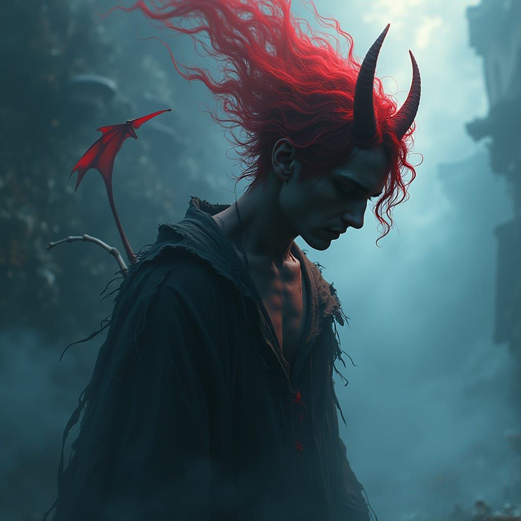 Ethereal Battle Between Light and Dark Forces in a Fantastic...