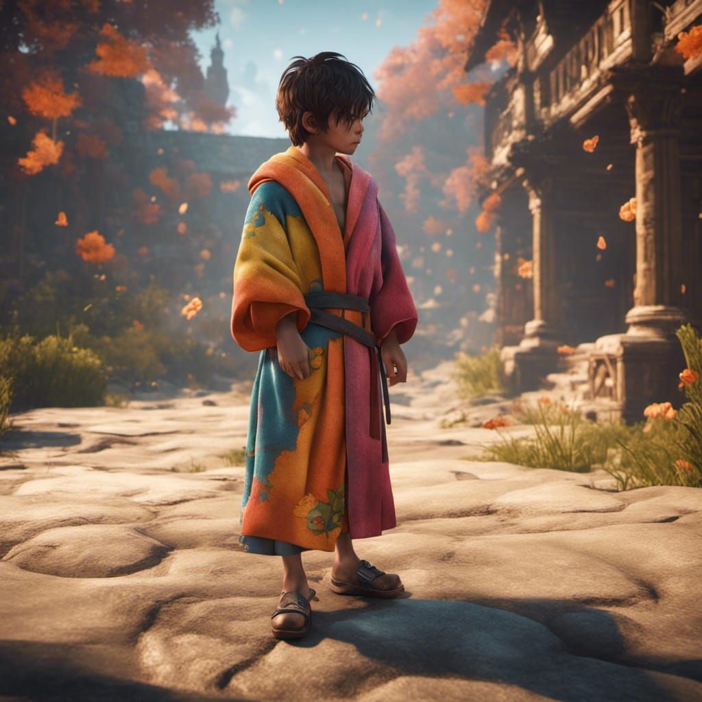 Boy in Colorful Robe: 3D Game Cinematic