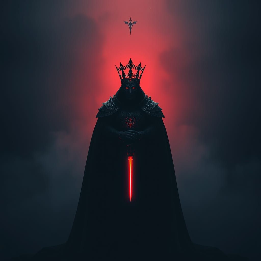 Regal Monarch in Neon Shadows