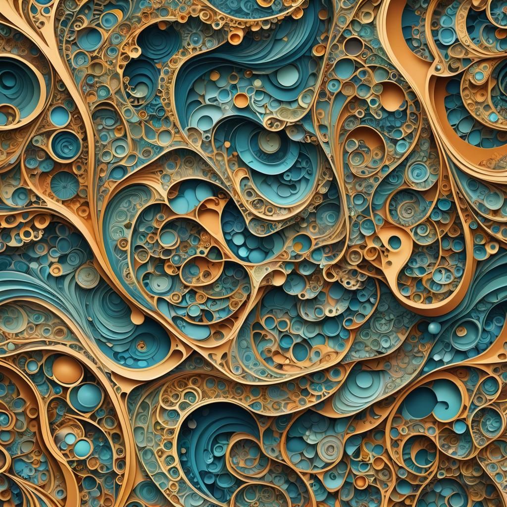 Multiple Futures Painting with Flowing Borders