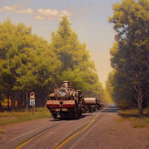 James Gurney Style 'Tales from the Loop' Oil Painting