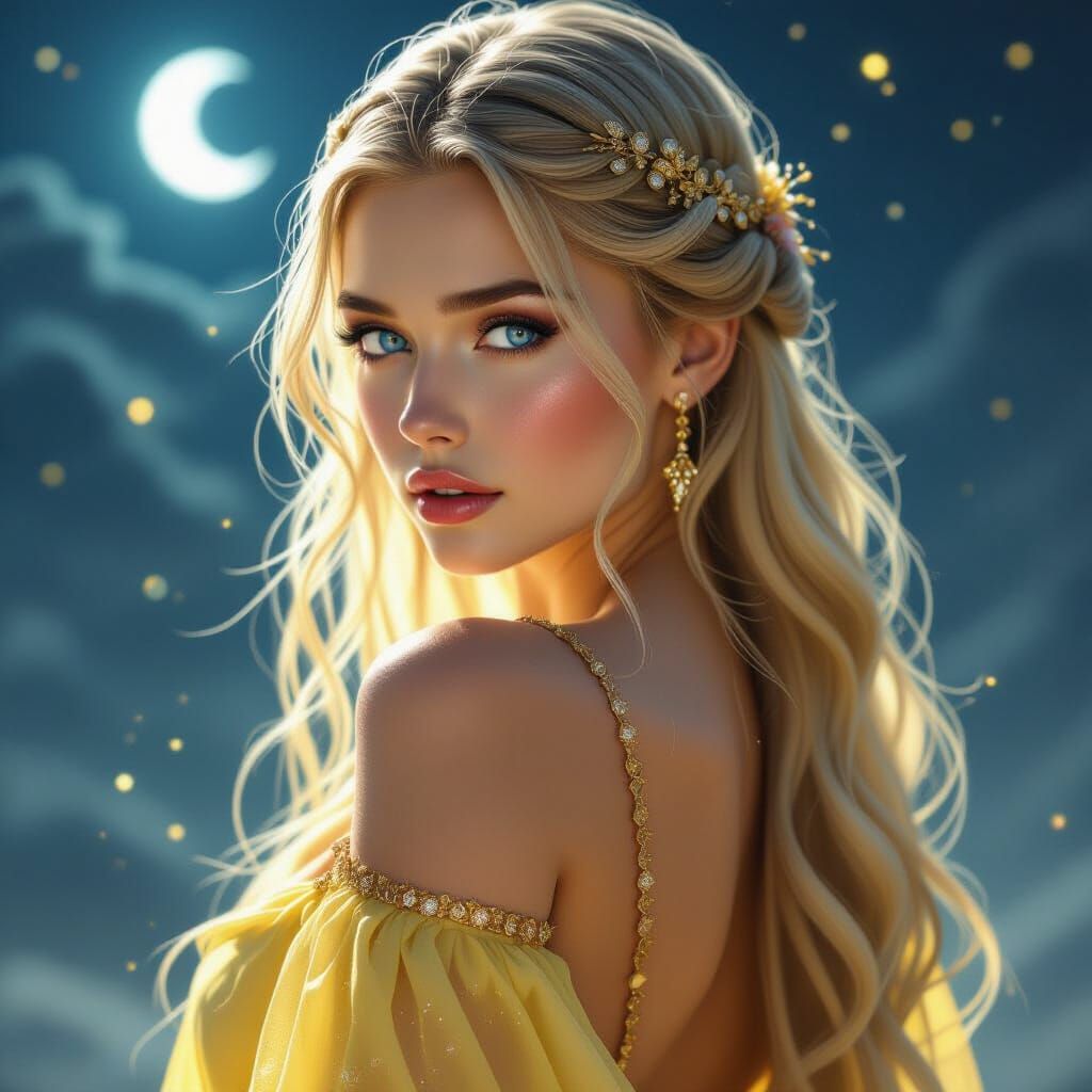 Norse Goddess Portrait in Hyperrealistic Dark Fantasy Style