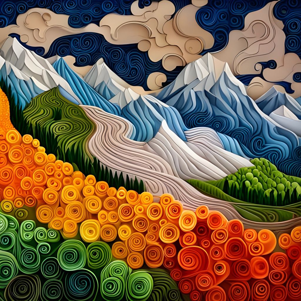 Paper Quilling: Seasonal Evolution in a Fairy Tale