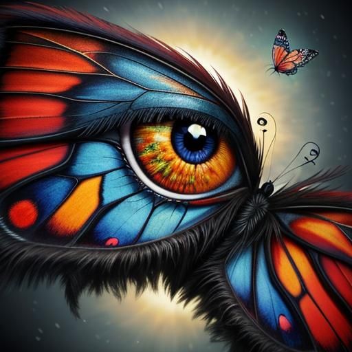 Surreal Fuzzy One-Eyed Creature in Urban Setting