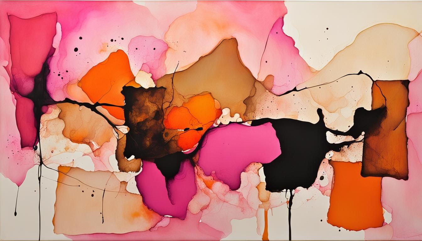 Abstract Alcohol Ink Expressionist Painting