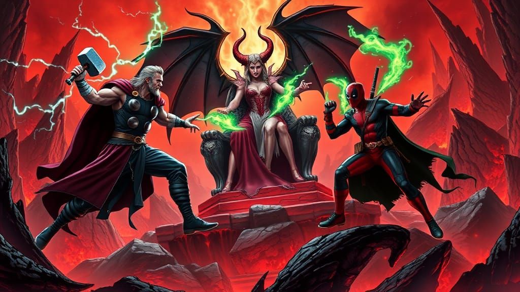 Epic Battle in Hell with Gods and Devils