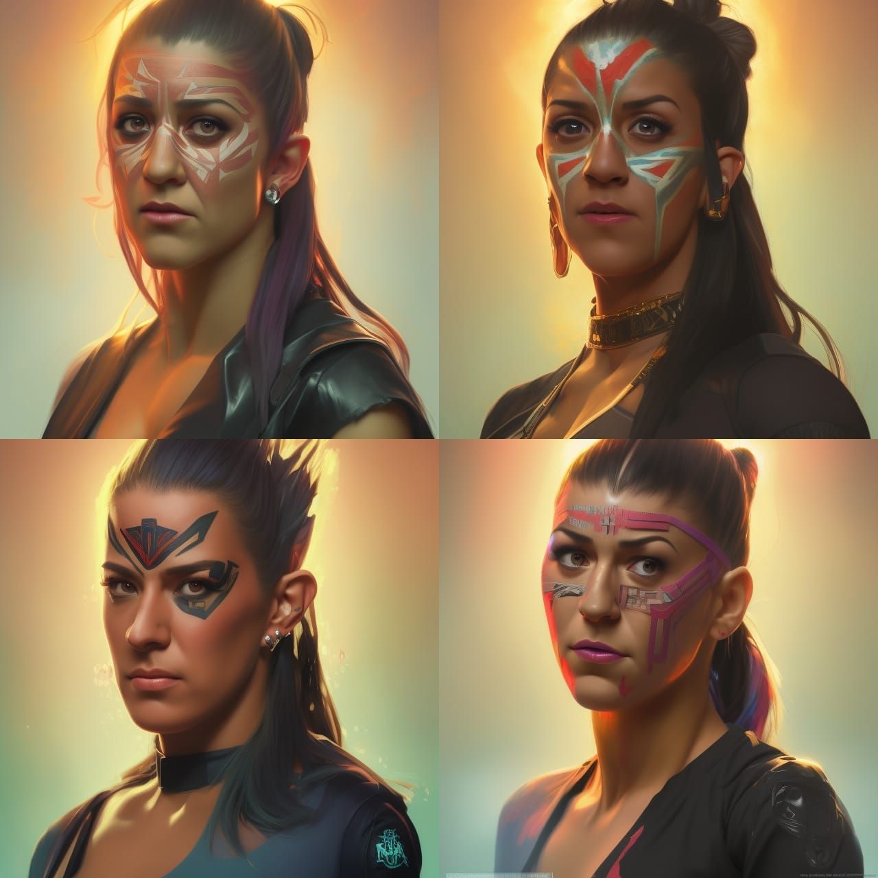 Bayley as NWO Member: Hyperdetailed Concept Art