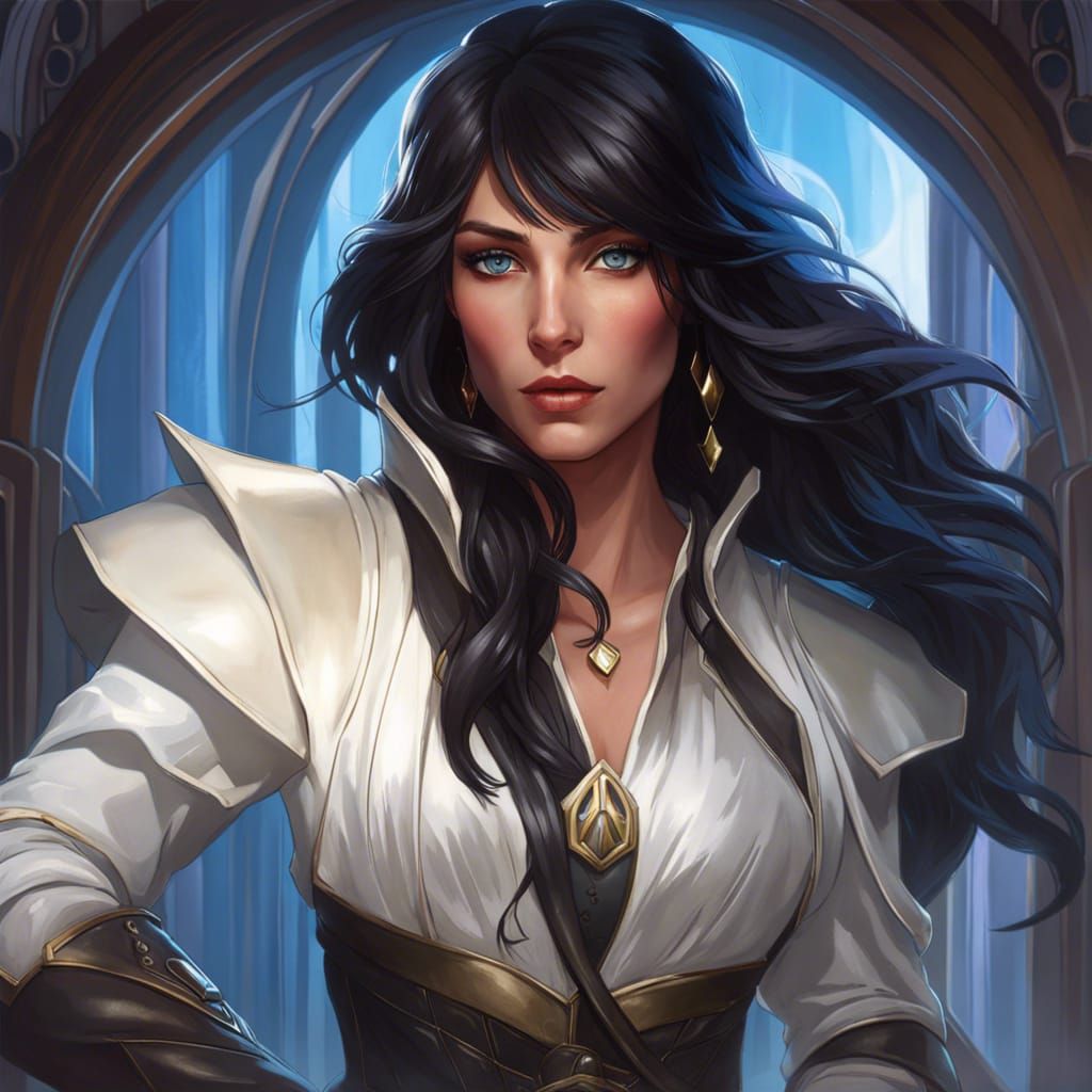 Detailed Elf Rogue Portrait in Art Nouveau Style