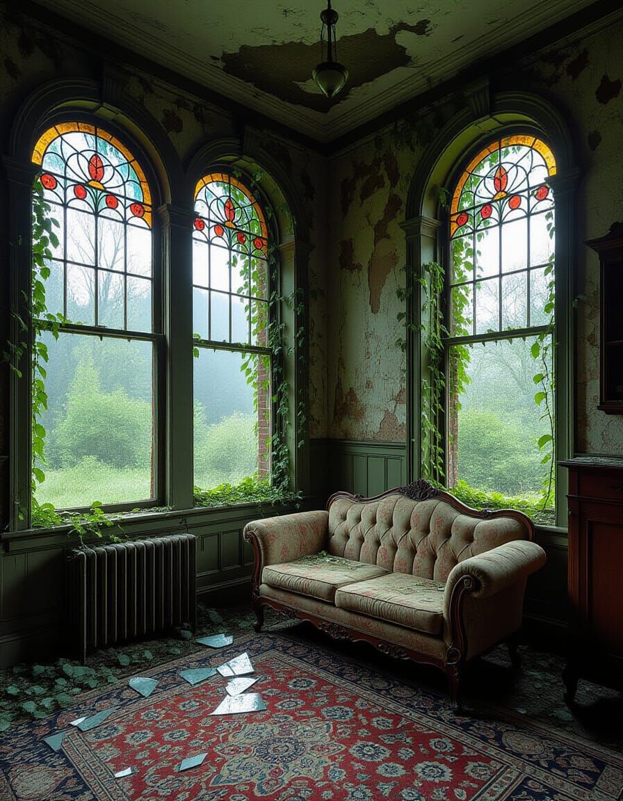 Eerie Victorian Room in Cinematic Style