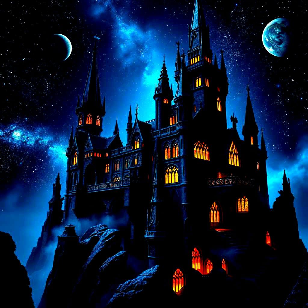 Castle in Space: Dark Fantasy Concept Art