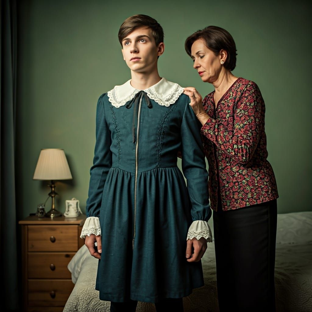 Cinematic Portrait of a Young Man in Brolita Dress
