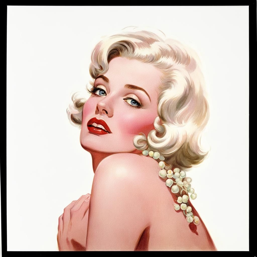 Retro Pin-Up Girl in Art Frahm Style