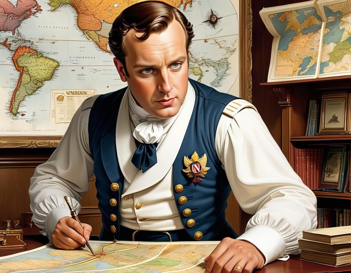 Detailed cartoon caricature | Napoleon :: Wall Map :: Plans ...