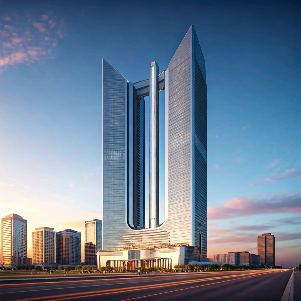 Futuristic Skyscraper Towers Over Phoenix, Arizona