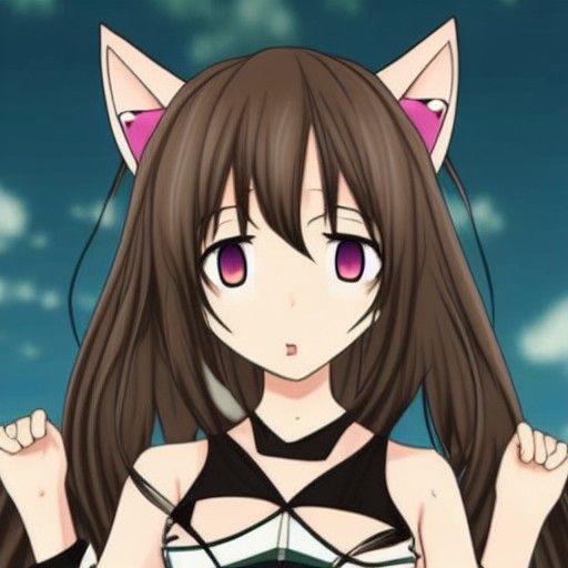 Anime Catgirl Illustration