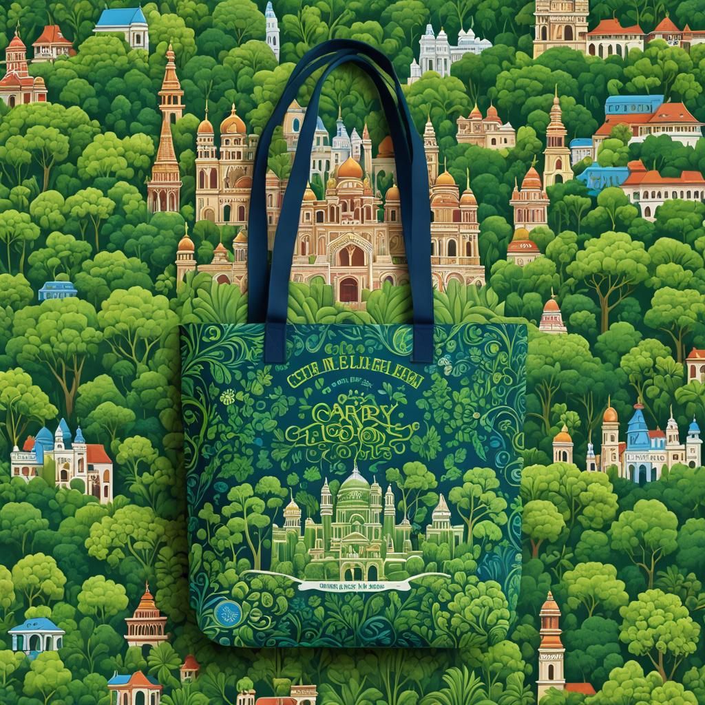 Carry Green Live Clean Bengaluru Style Tote Bag