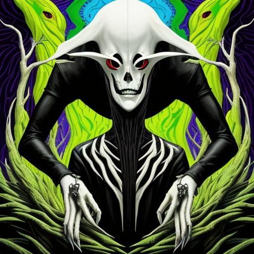 Ghost Lost in Thought: Surreal Psychedelic Art