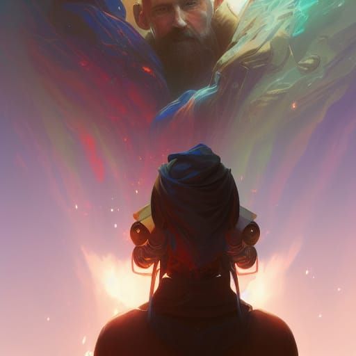 Wizard Before Portal: Hyperdetailed Digital Portrait