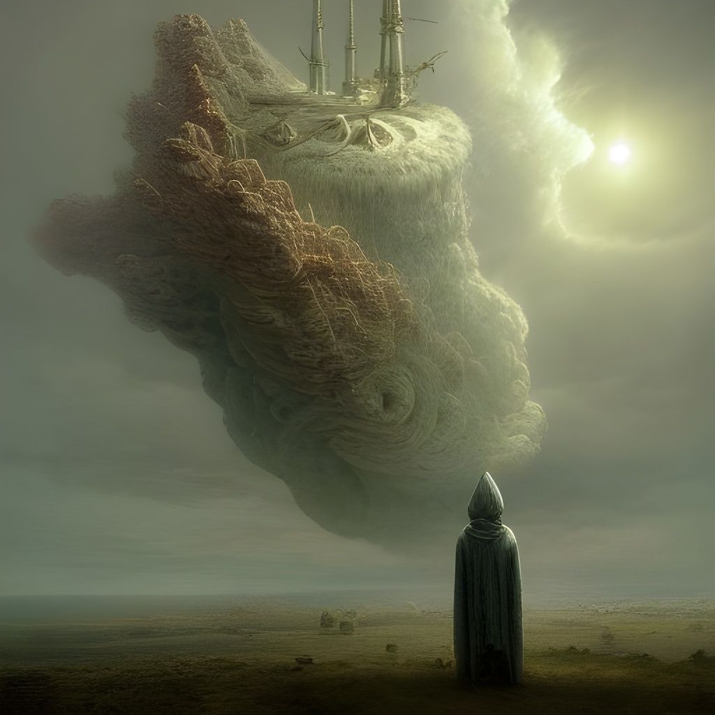 Surreal Cloud Walker Digital Matte Painting