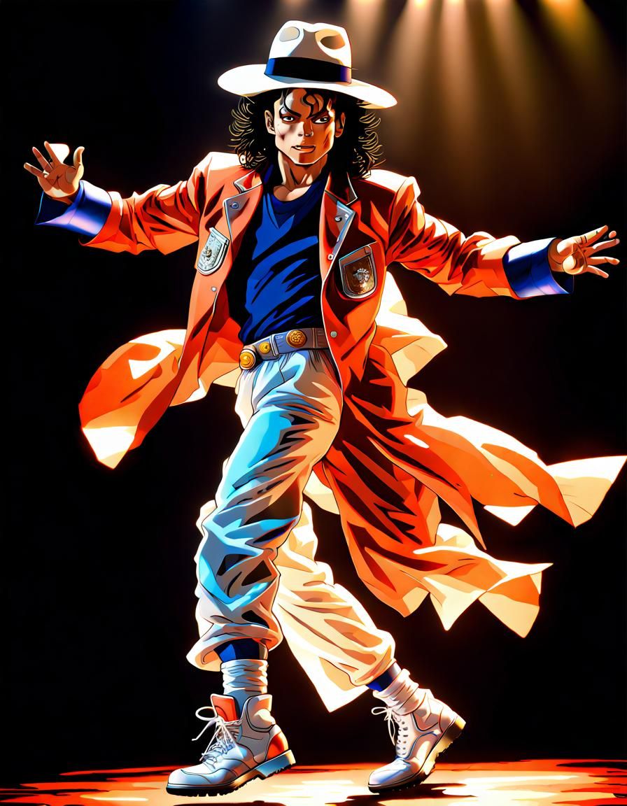 Michael Jackson as Goku Performing Moonwalk
