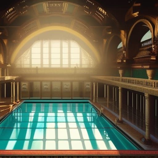 Epic Empty Swimming Pool: Digital Matte Painting