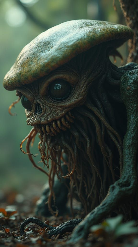 Eldritch Horror in Fungal Form, Twisted and Gnarled