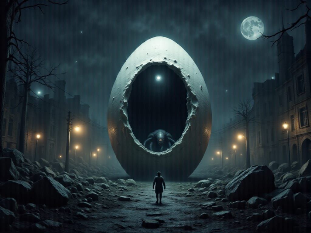Xenomorph Emerges From Wormhole in Giant Egg
