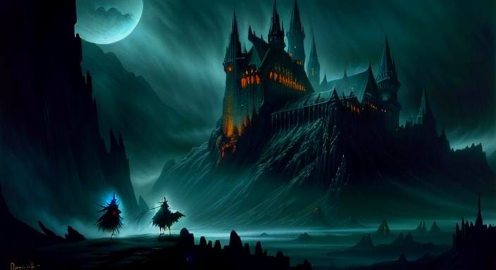 Radagast in Minas Morgul: Oil Painting