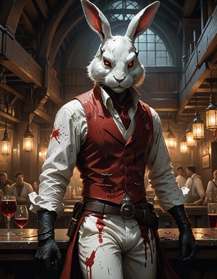 Fantasy Warrior in Tavern Ambush Attire