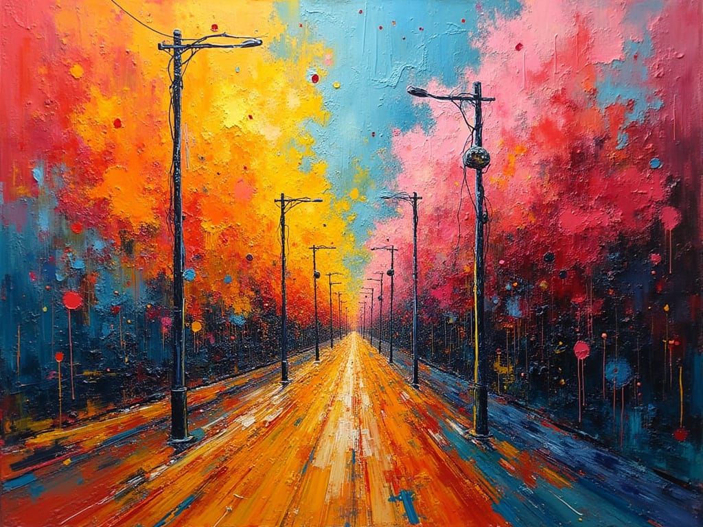 Expressive Abstract Art in Vibrant Colors