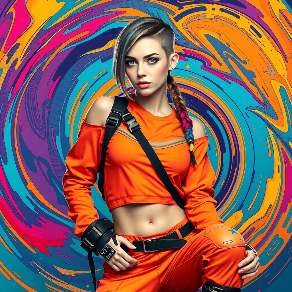 Stylized Futuristic Athlete in Tactical Gear