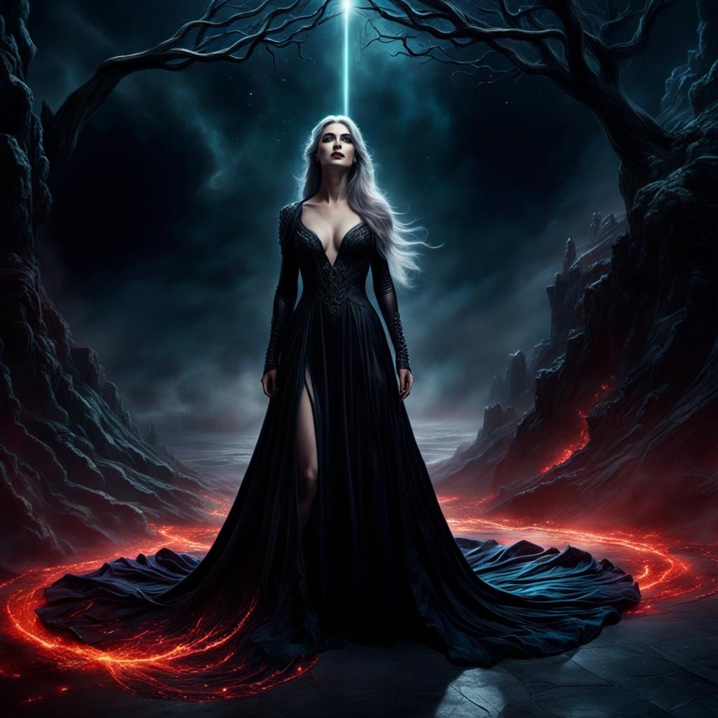 Dark Fantasy Woman Siphons Life Force