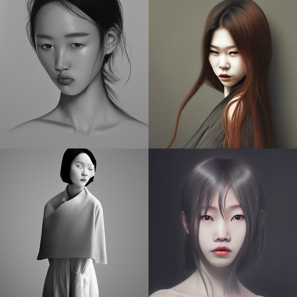 Abstract Interwoven Organic Shapes in Monochromatic Style