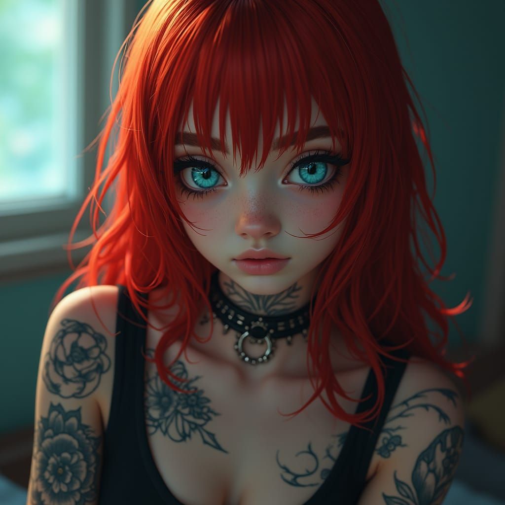 Goth Girl in Pajamas: Fantasy Concept Art