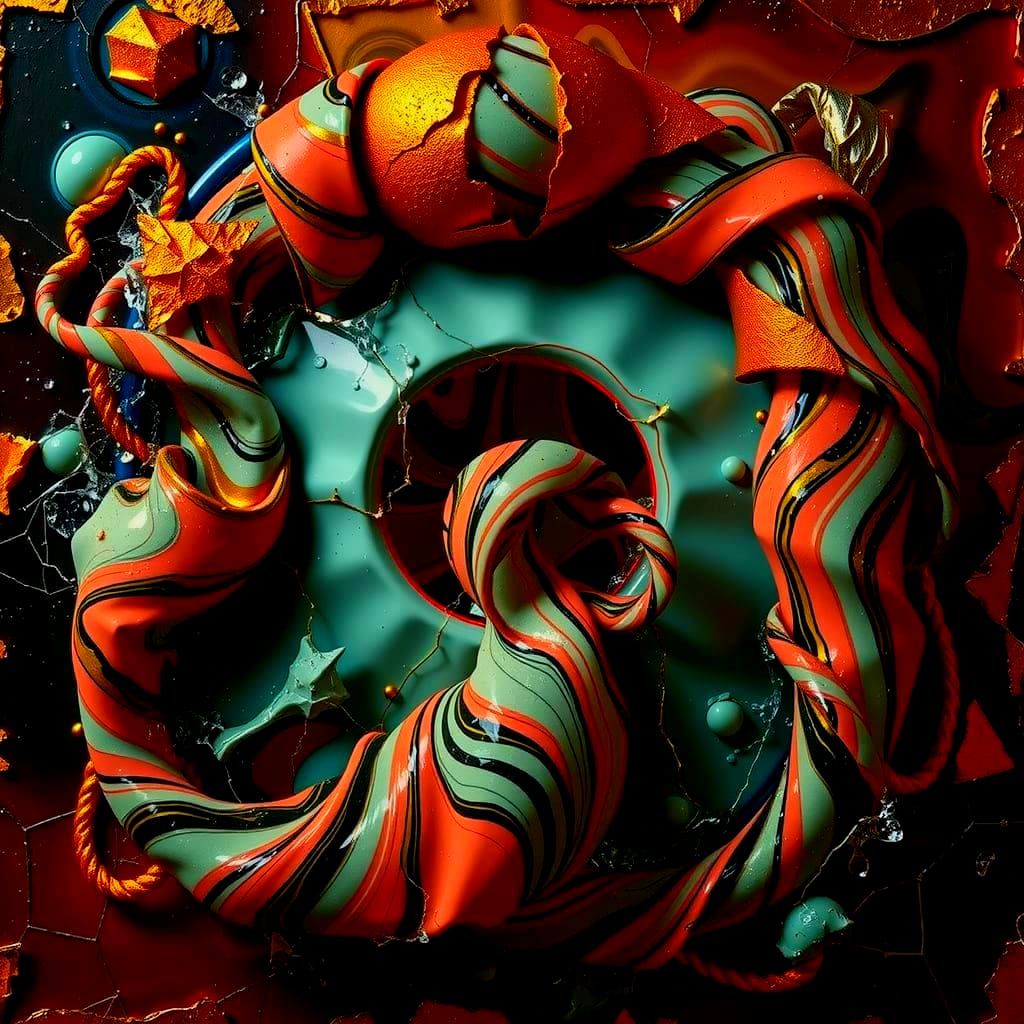 Abstract Gelato Colors in Bold Geometric Shapes