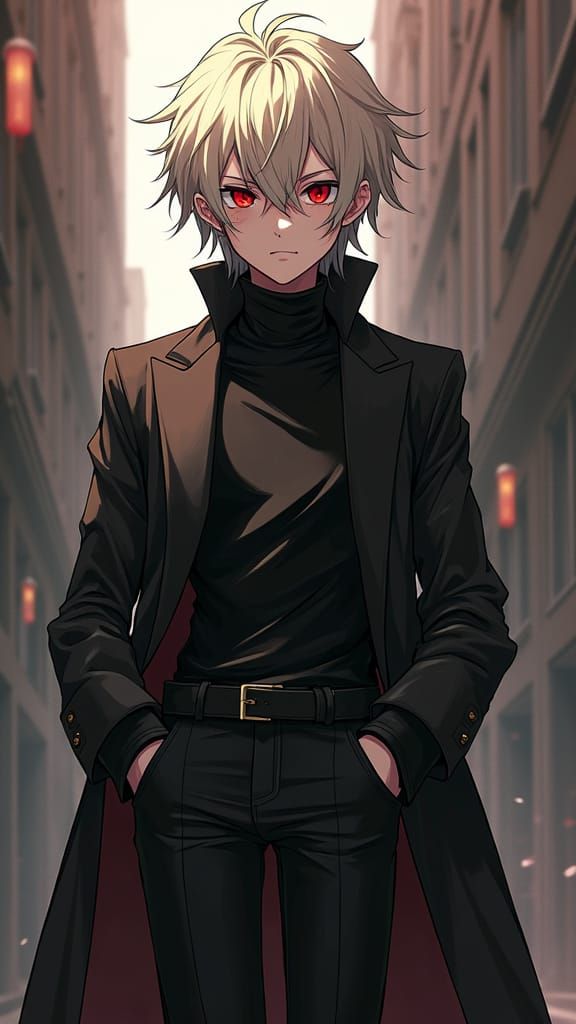 Ken Kaneki Portrait in Anime Key Visual Style