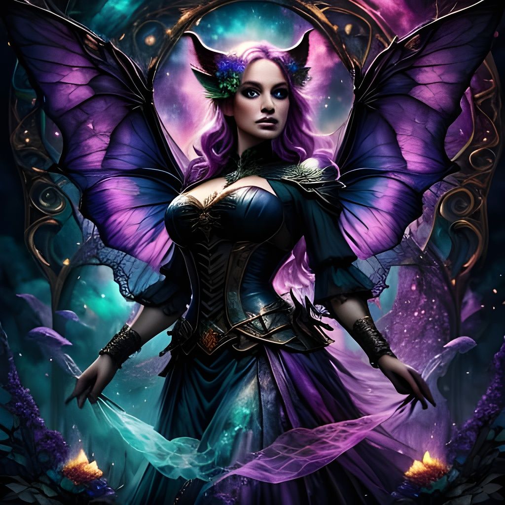 Magical Ethereal Fantasy Landscape with Crisp Lines