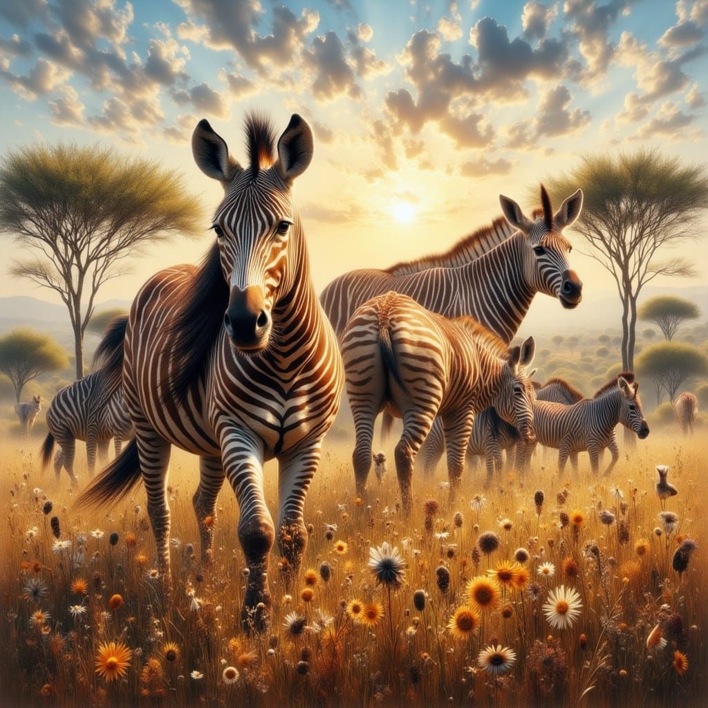 Okapi Grazing on the African Savannah