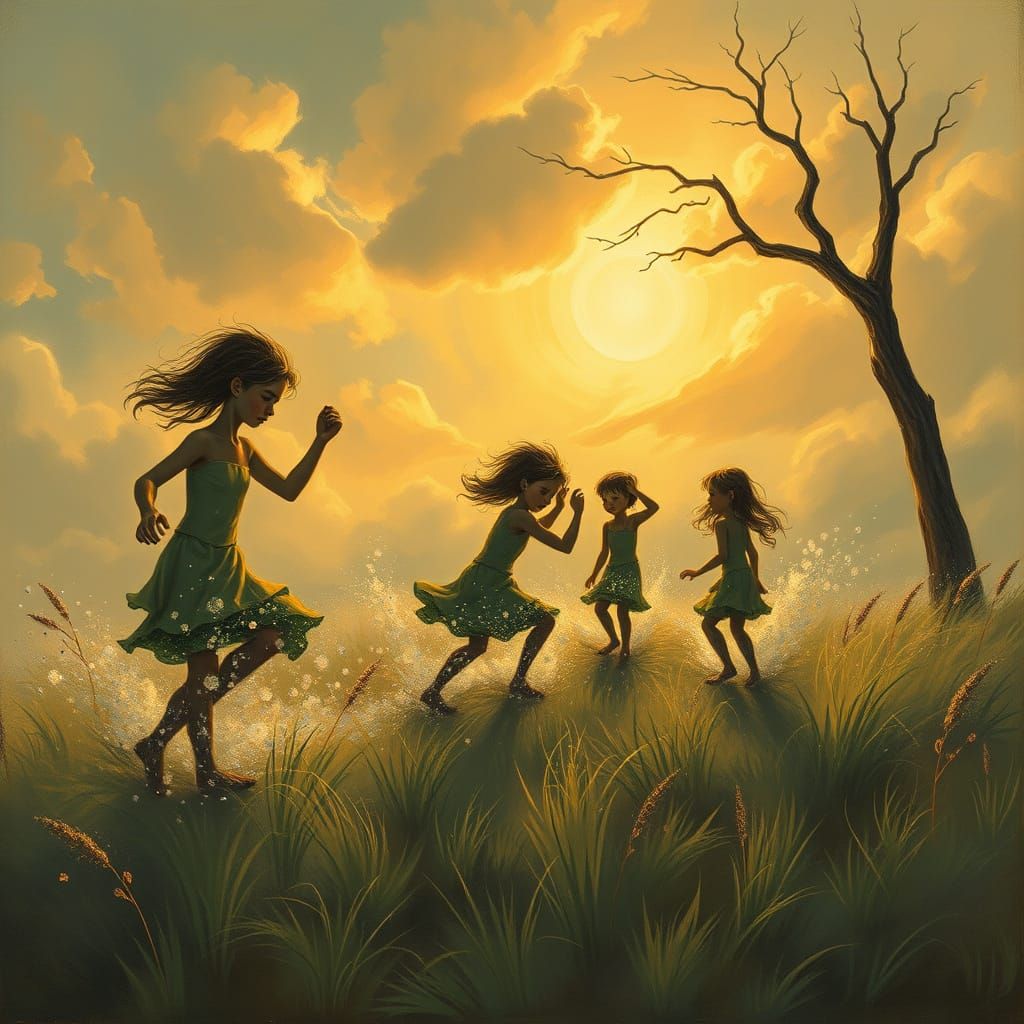 Serene Mischief: An AI Interpretation