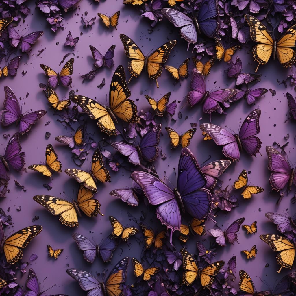Purple Butterfly Matte Painting in Unreal Engine